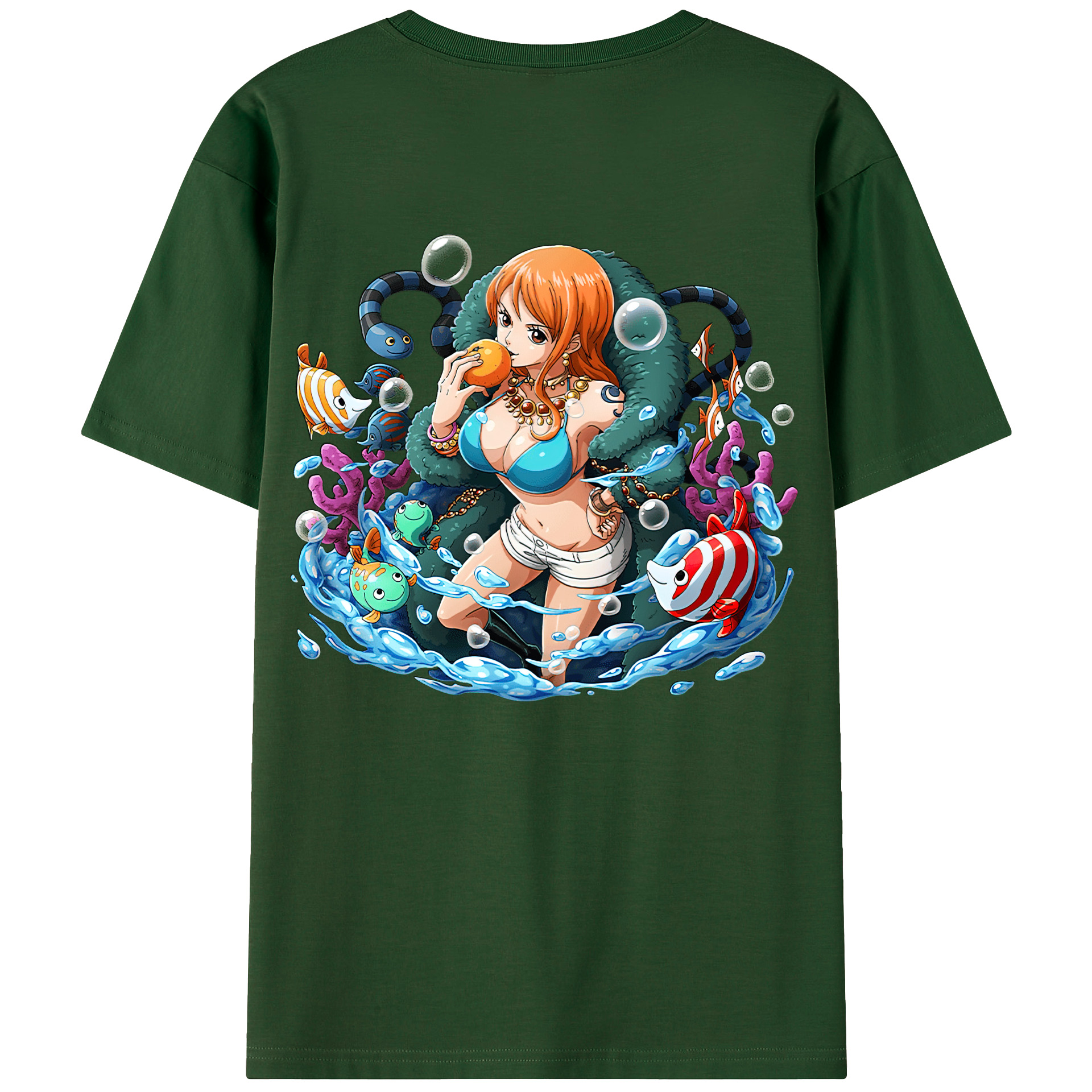 ワンピース ナミ ONE PIECE Nami 綿100％半袖Tシャツ（背面プリント）